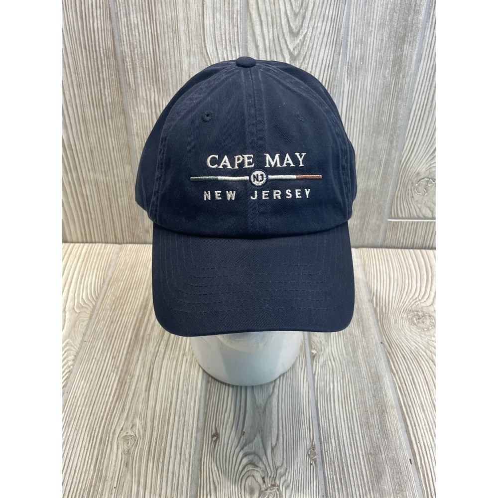 Cape May New Jersey Navy Blue Cotton Adjustable Baseball Hat Royal Resortwear